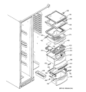 FRESH FOOD SHELVES Diagram and Parts List for HCK23LCMAFCC  Hotpoint Refrigerator