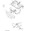 GAS & BURNER PARTS Diagram and Parts List for RGB508PEA5AD  Hotpoint Range