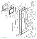 FRESH FOOD DOOR Diagram and Parts List for PSG27NHMACBB  General Electric Refrigerator