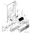 SEALED SYSTEM & MOTHER BOARD Diagram and Parts List for GIG21IEMAFBB  General Electric Refrigerator