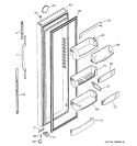 FRESH FOOD DOOR Diagram and Parts List for GCG21IEMAFBB  General Electric Refrigerator
