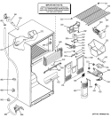 FREEZER SECTION Diagram and Parts List for GTS18WCMBRWW  General Electric Refrigerator
