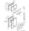 DOORS Diagram and Parts List for GTS19QBMBRBB  General Electric Refrigerator