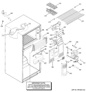 FREEZER SECTION Diagram and Parts List for GTS19QBMBRBB  General Electric Refrigerator