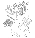 Part Location Diagram of WB02K10009 GE BRACKET DOOR