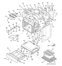 Part Location Diagram of WB44T10010 GE Bake Element - Push On Terminals - 240V