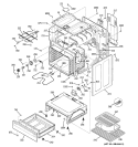 BODY PARTS Diagram and Parts List for JBP24BB1CT  General Electric Range