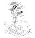 Part Location Diagram of WB03T10028 GE Burner Knob