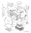 UPPER BODY Diagram and Parts List for JT950SA5SS  General Electric Wall Oven