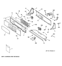 CONTROLS & BACKSPLASH Diagram and Parts List for WHSB8000B0CC  General Electric Washer
