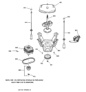 SUSPENSION, PUMP & DRIVE COMPONENTS Diagram and Parts List for S4200B1WW  General Electric Washer