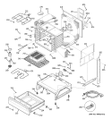 BODY PARTS Diagram and Parts List for JCSP46BD1BB  General Electric Range