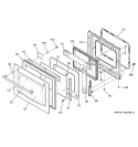 DOOR Diagram and Parts List for ZEK937SD1SS  General Electric Wall Oven