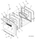 DOOR Diagram and Parts List for JB500CD1CC  General Electric Range