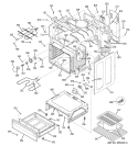 BODY PARTS Diagram and Parts List for JB800CD1CC  General Electric Range
