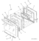 DOOR Diagram and Parts List for JBP26CB1CC  General Electric Range
