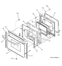 DOOR Diagram and Parts List for JBP78SD1SB  General Electric Range