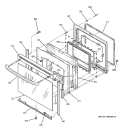 DOOR Diagram and Parts List for JBP79BB5BB  General Electric Range