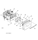 DOOR Diagram and Parts List for JGSP23BEY3BB  General Electric Range