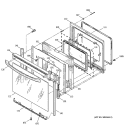 DOOR Diagram and Parts List for JBP35CD1CC  General Electric Range