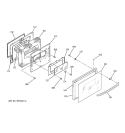 DOOR Diagram and Parts List for JCSP39BW4BB  General Electric Range