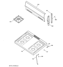 COOKTOP Diagram and Parts List for JGBS07PEA5WW  General Electric Range