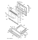 DOOR & DRAWER PARTS Diagram and Parts List for JGSS05BEA6BB  General Electric Range