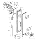 FREEZER DOOR Diagram and Parts List for GCK21LEMAFCC  General Electric Refrigerator
