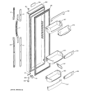FRESH FOOD DOOR Diagram and Parts List for GCK21LEMAFCC  General Electric Refrigerator