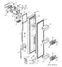 FREEZER DOOR Diagram and Parts List for PSK27NHMACWW  General Electric Refrigerator