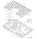 COOKTOP Diagram and Parts List for JGP963BEC1BB  General Electric Cooktop