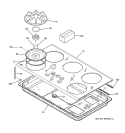 COOKTOP Diagram and Parts List for JGP960SED1SS  General Electric Cooktop