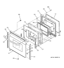 DOOR Diagram and Parts List for EER3001D00SS  General Electric Range
