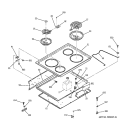 Part Location Diagram of WB62K5052 GE MAIN TOP-ALMOND
