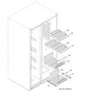 FREEZER SHELVES Diagram and Parts List for GSS25LGMEWW  General Electric Refrigerator