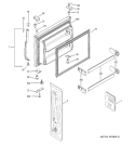 FREEZER DOOR Diagram and Parts List for GTS22FBMARCC  General Electric Refrigerator