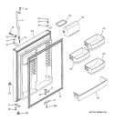 FRESH FOOD DOOR Diagram and Parts List for GTS22SBMARBS  General Electric Refrigerator