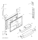 FREEZER DOOR Diagram and Parts List for GTS22KCMARCC  General Electric Refrigerator