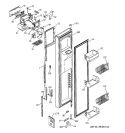 FREEZER DOOR Diagram and Parts List for PSC23NGMECC  General Electric Refrigerator