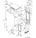 CABINET LINER & DOOR PARTS Diagram and Parts List for ZDI15CEBB  General Electric Ice Maker