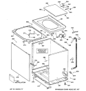 CABINET, COVER & FRONT PANEL Diagram and Parts List for WVSR1060B3WW  General Electric Washer