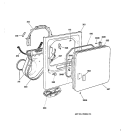 FRONT PANEL & DOOR Diagram and Parts List for DHSR333EA0WB  General Electric Dryer