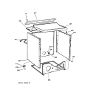 CABINET Diagram and Parts List for DHSR333GA0WB  General Electric Dryer