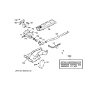 GAS VALVE & BURNER ASSEMBLY Diagram and Parts List for DHSR333GA0WB  General Electric Dryer