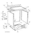 CABINET Diagram and Parts List for DPSR405EA0WW  General Electric Dryer