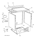 CABINET Diagram and Parts List for DPSR405EA1AA  General Electric Dryer
