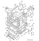BODY PARTS Diagram and Parts List for JGBP90MEB4BC  General Electric Range