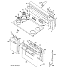 CONTROL PANEL, COOKTOP & DOORS Diagram and Parts List for JCS57Y1WW  General Electric Range