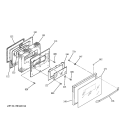 DOOR Diagram and Parts List for JDP39BW5BB  General Electric Range