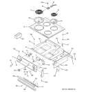 CONTROL PANEL & COOKTOP Diagram and Parts List for JMS08BD1AD  General Electric Range
